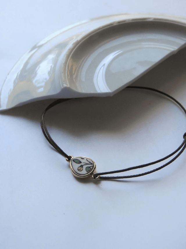 Bracelet cordon simple - faience - Lunéville no.3