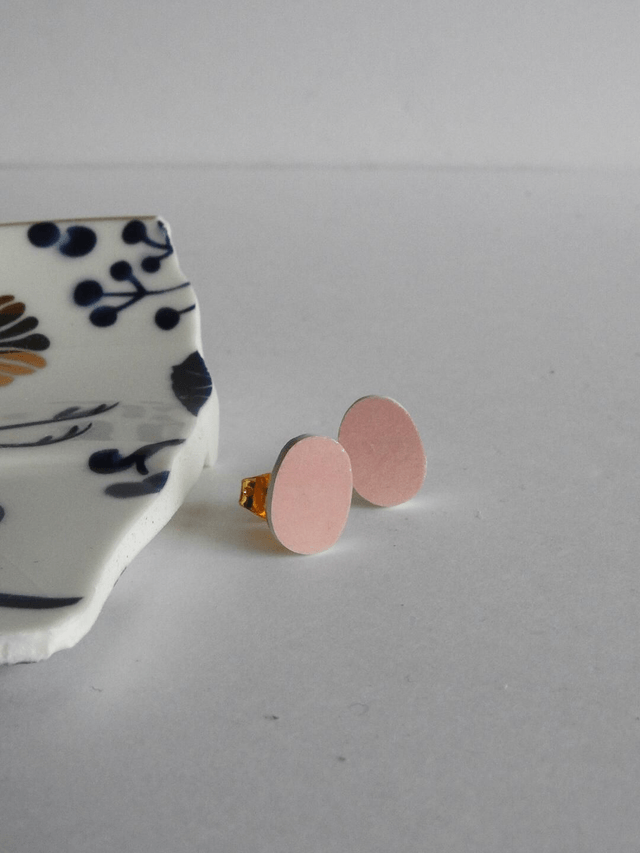 Boucles d'oreilles - Tic-Tac rose poudré