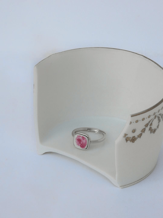 Bague ajustable - porcelaine tchécoslovaque - Pirkenhammer no.2