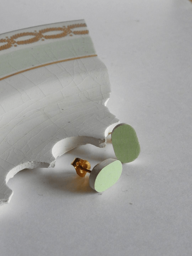 Boucles d'oreilles - Tic-Tac vert pastel
