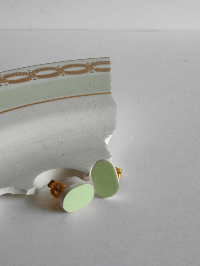 Boucles d'oreilles - Tic-Tac vert pastel