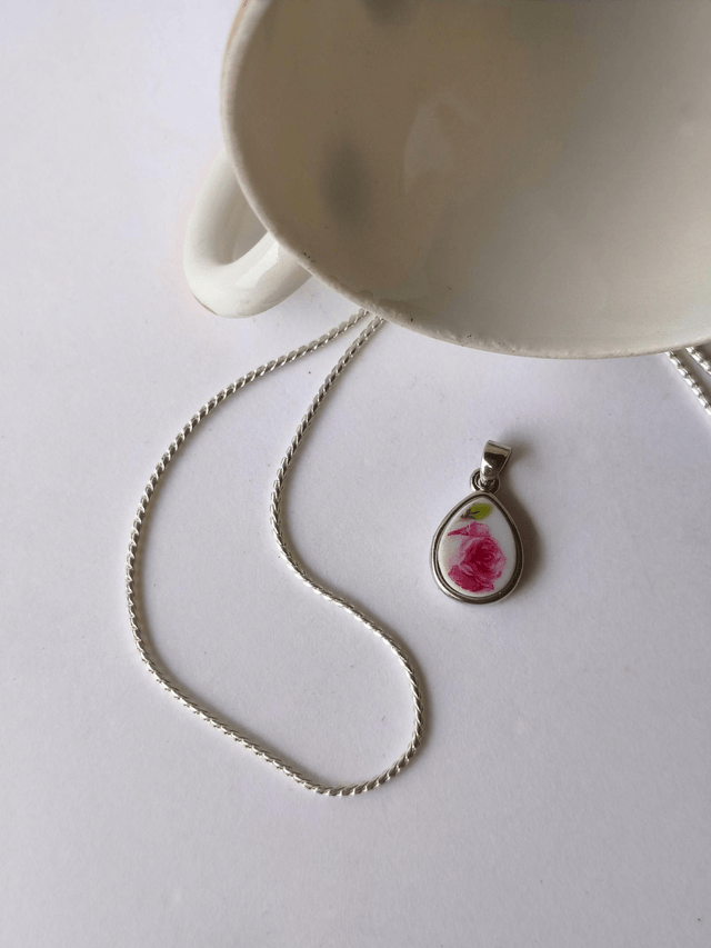 Pendentif goutte - porcelaine tchécoslovaque - Pirkenhammer no.1
