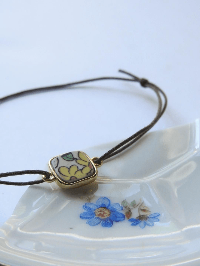 Bracelet cordon simple - faience - Lunéville no.2
