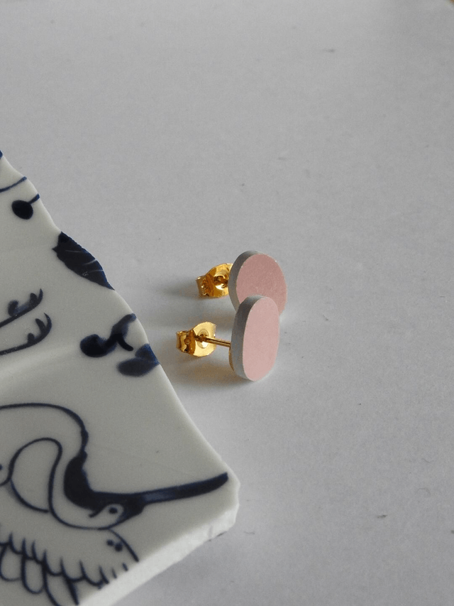 Boucles d'oreilles - Tic-Tac rose poudré