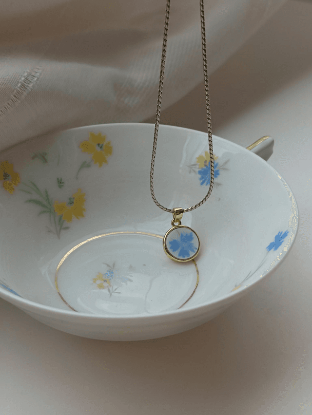 Pendentif rond - porcelaine - Chapus Limoges - no.2