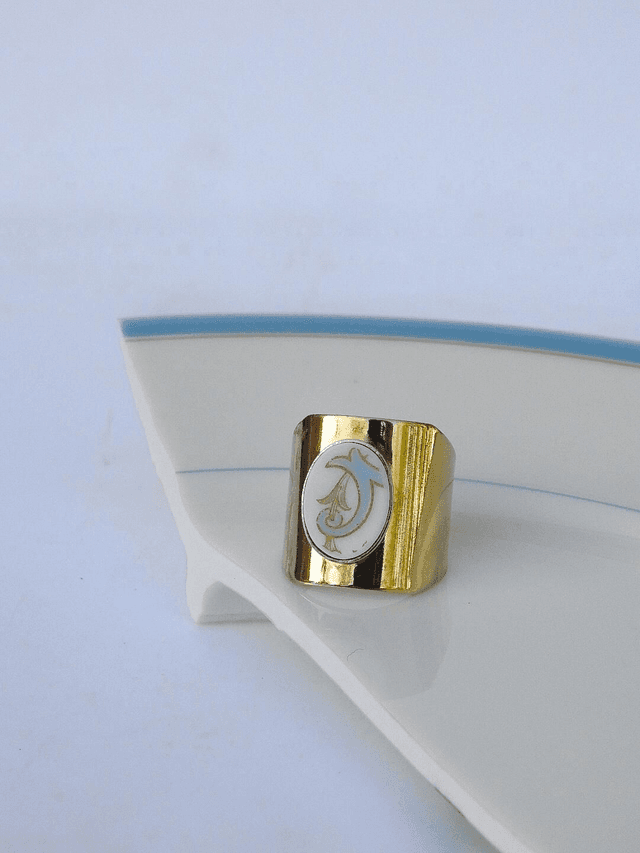 Bague ajustable - porcelaine de Limoges - William Guerin et Cie no.2