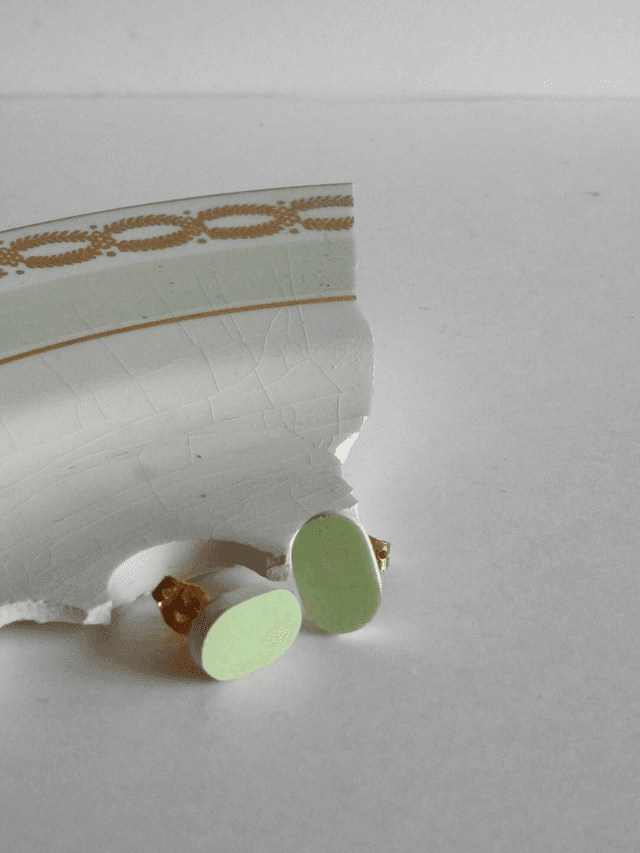 Boucles d&#039;oreilles - Tic-Tac vert pastel