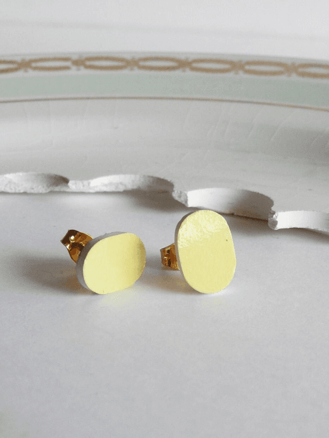 Boucles d&#039;oreilles - Tic-Tac jaune